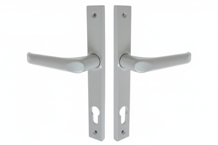 WALA Klamko-klamka na długim szyldzie L=92 H2/S2 srebrny mat