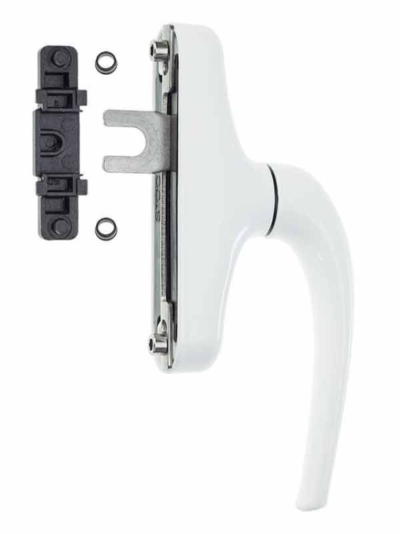 Klamka LYRA  okno R-U RAL 9016 BIAŁA