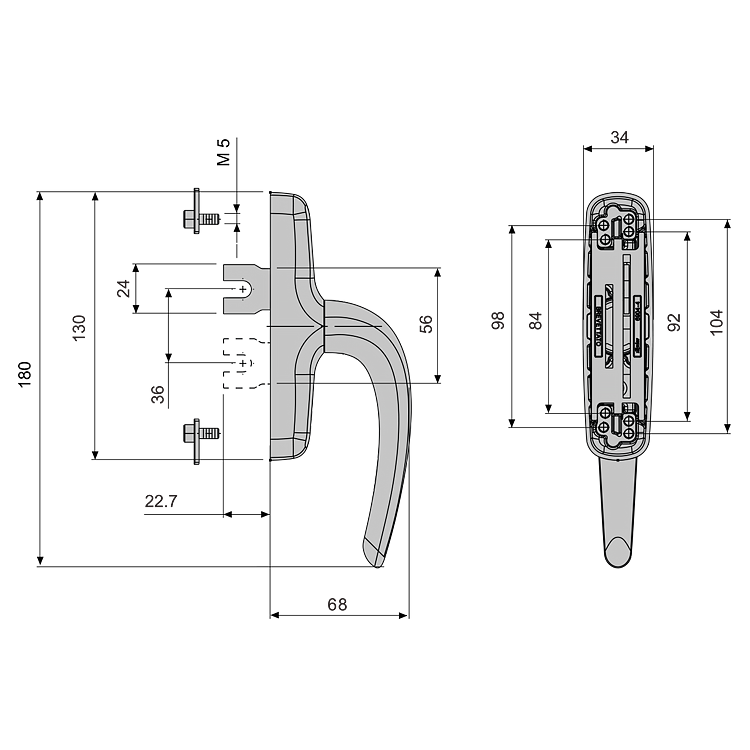 FAPIM Klamka NEFER MIDI surowa