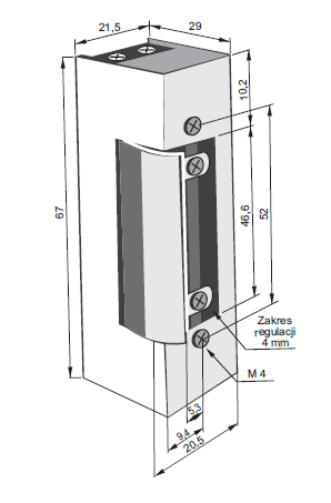 Elektrozaczep  JiS 1728 12VDC