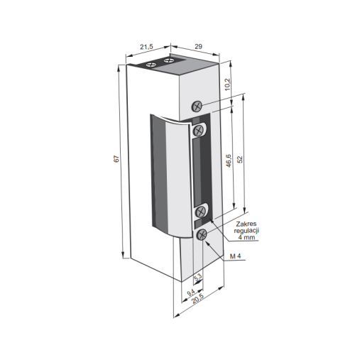 Elektrozaczep JIS 1711 rewersyjny 12V
