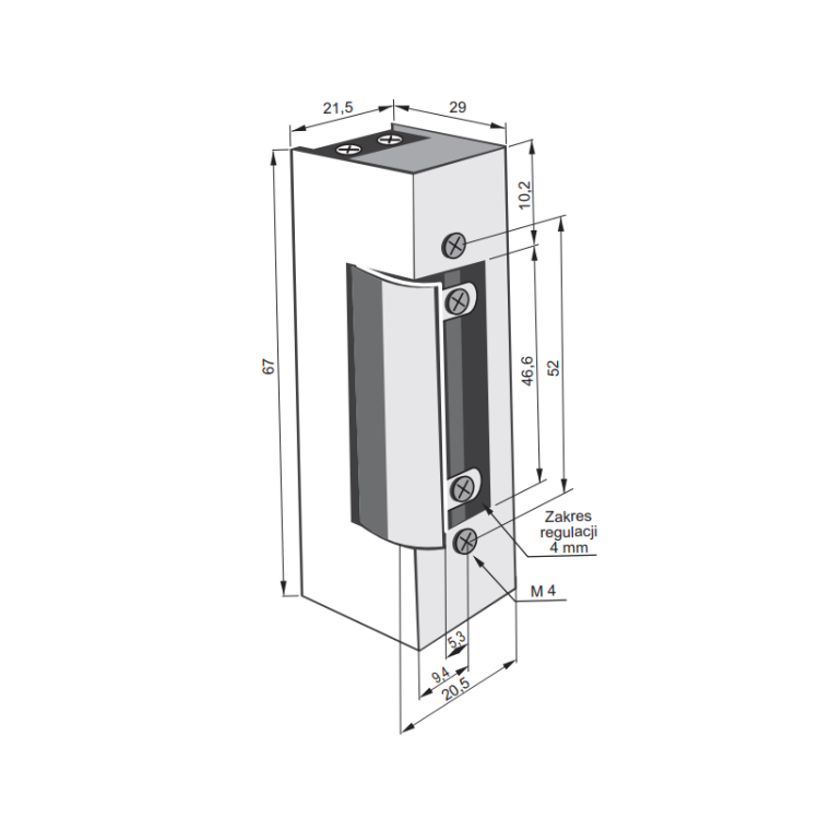 Elektrozaczep JIS 1711 rewersyjny 12V
