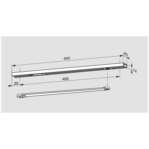 DORMA Szyna ślizgowa G96N20, DIN-R