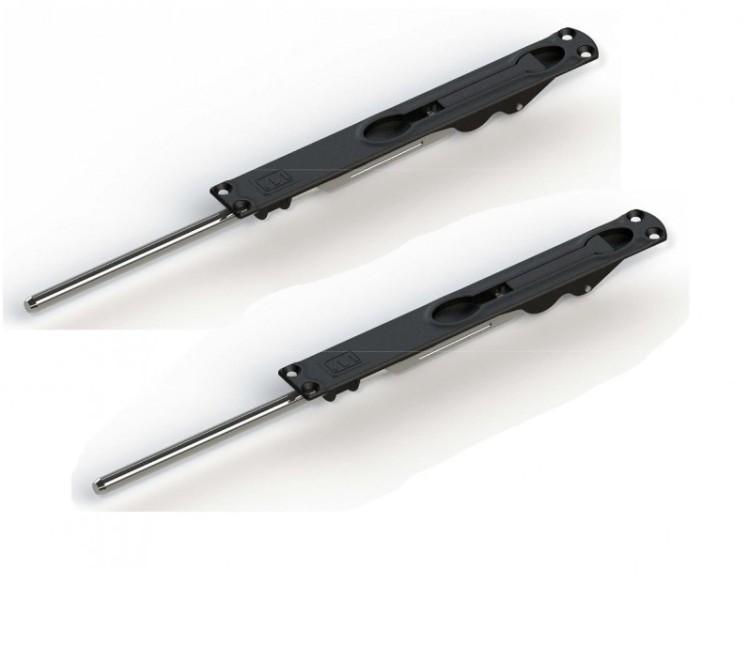 WALA Rygiel drzwiowy wpuszczany WL czarny struktura (zestaw 2szt)