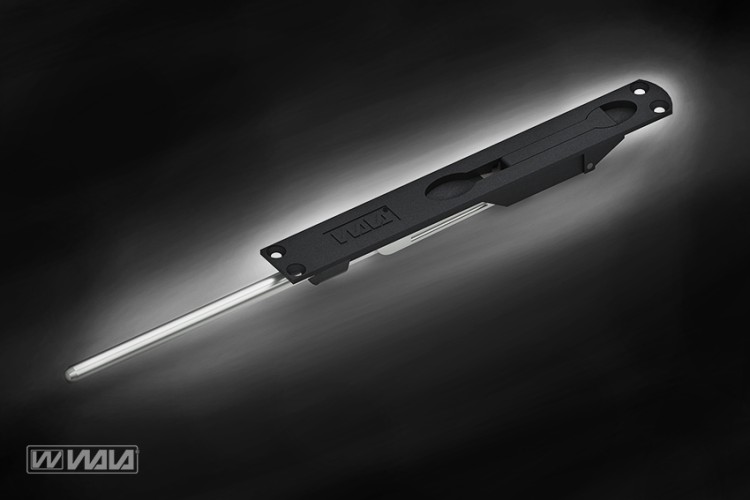 WALA Rygiel drzwiowy wpuszczany WL czarny struktura (zestaw 2szt)