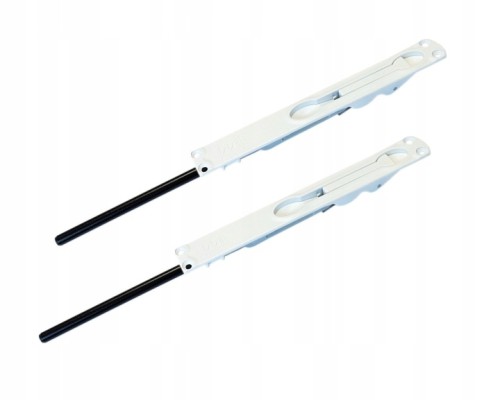 WALA Rygiel drzwiowy wpuszczany WL biały struktura (zestaw 2szt)