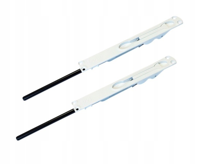 WALA Rygiel drzwiowy wpuszczany WL biały struktura (zestaw 2szt)