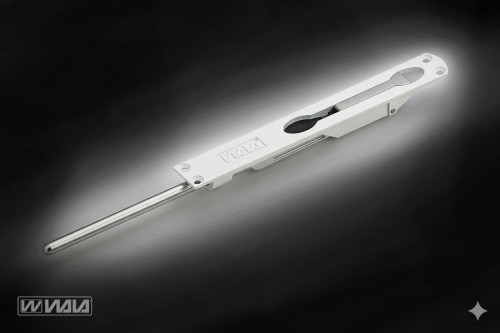 WALA Rygiel drzwiowy wpuszczany WL biały struktura (zestaw 2szt)