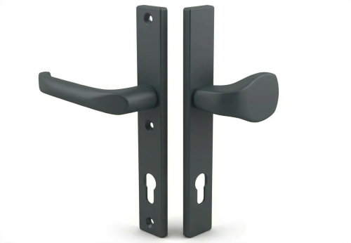 WALA Klamko-gałka na długim szyldzie, L=92, H1/G1/S2 antracyt