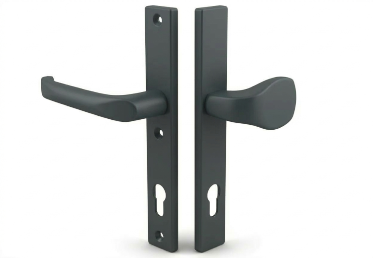 WALA Klamko-gałka na długim szyldzie, L=92, H1/G1/S2 antracyt