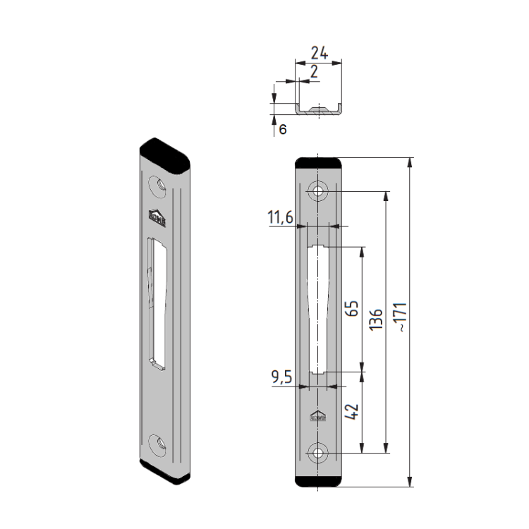 Zaczep ROMB C6 dodatkowy