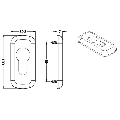 MASTER  osłona  wkładki biała (Rozeta)