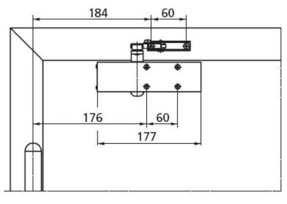 Samozamykacz GEZE TS 1500 z blokadą srebrny