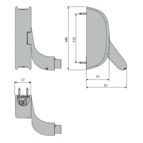 Wspornik czynny 2-punktowy FAPIM Oltre 8023