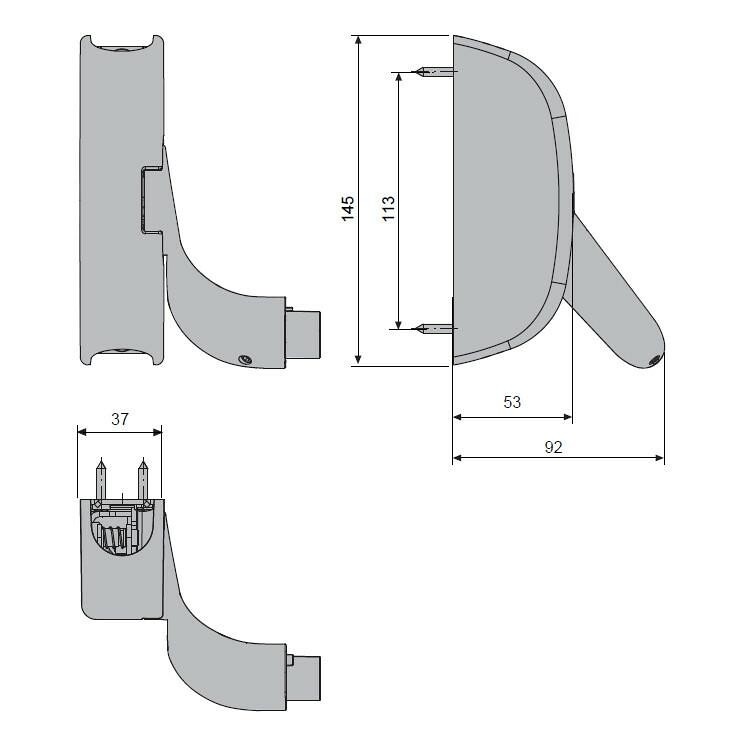 Wspornik czynny 2-punktowy FAPIM Oltre 8023