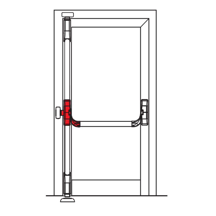 Zamek centralny 3-punktowy FAPIM 8036 antypanik OLTRE/PANAMA