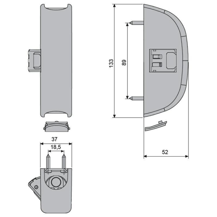 Ryglowanie Boczne FAPIM Oltre 8436 Srebrne