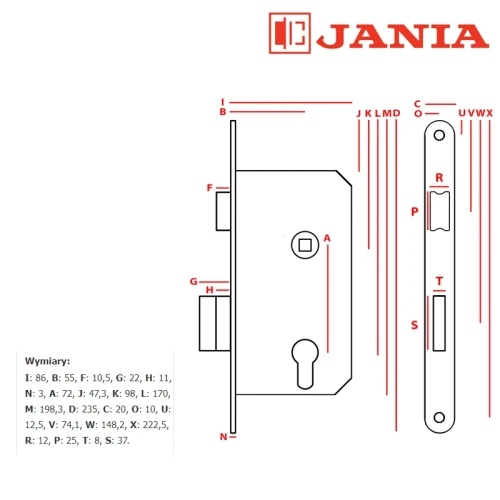 ZAMEK JANIA 72/55 Z214