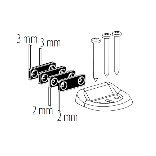 Zaczep podłogowy FAPIM 8542XA antypanik OLTRE/PANAMA
