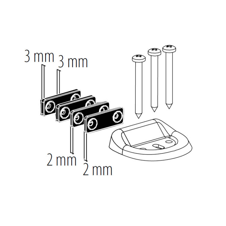 Zaczep podłogowy FAPIM 8542XA antypanik OLTRE/PANAMA