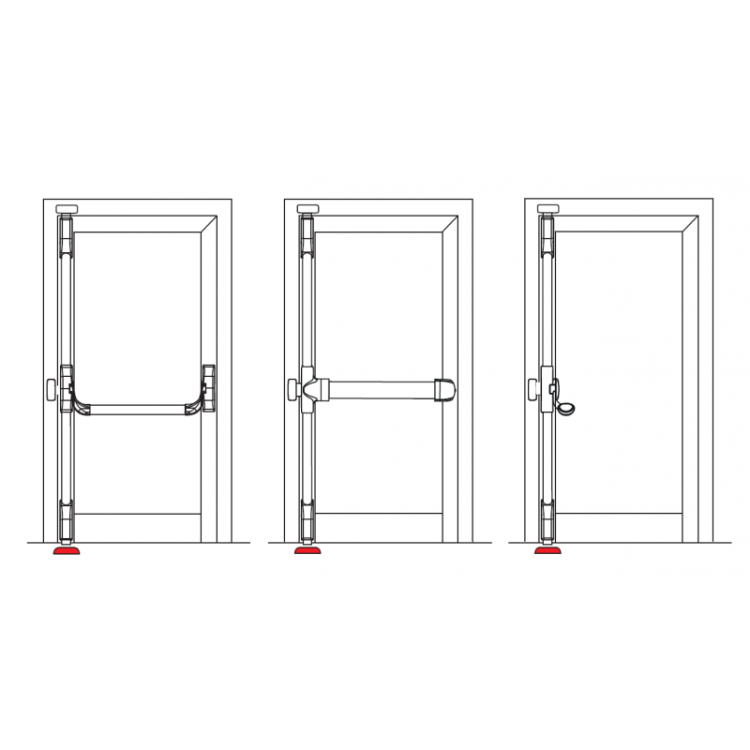 Zaczep podłogowy FAPIM 8542XA antypanik OLTRE/PANAMA