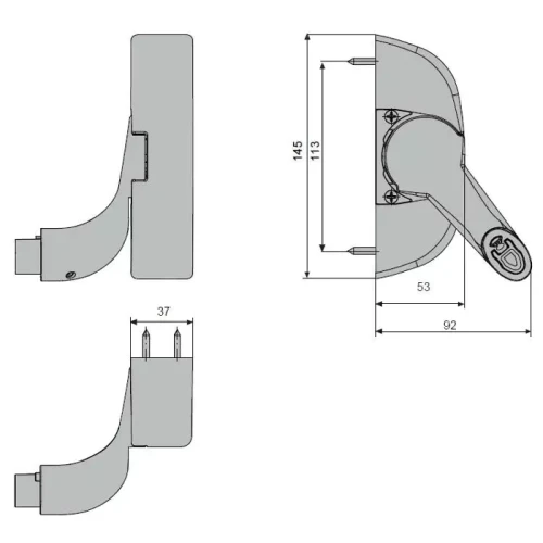 Wspornik bierny FAPIM Oltre 8041 srebrny