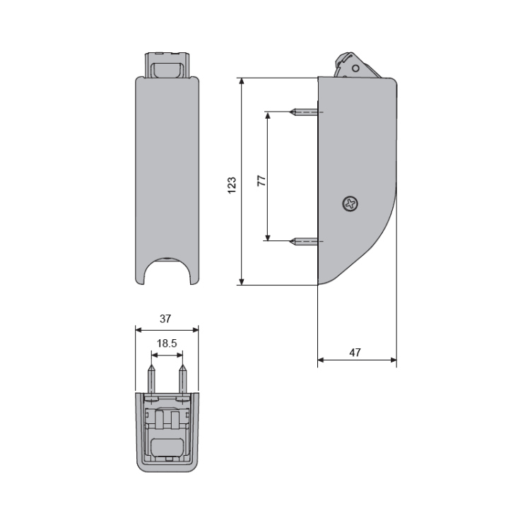 Rygiel pionowy FAPIM 8416 antypanik OLTRE/PANAMA