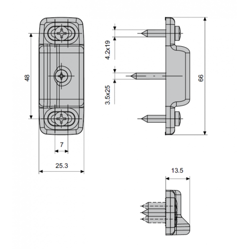 Zaczep ppoż FAPIM Oltre 8504FA Srebrny