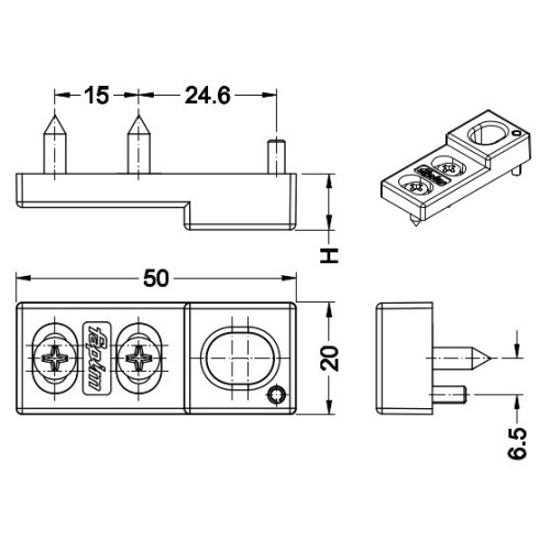 Zaczep górny rygla FAPIM 3733