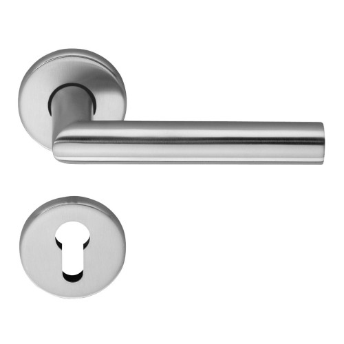 Klamka  stal nierdzewna rozety okrągłe OGL D-310 ze sprężyną