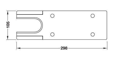 Pokrywa INOX do samozamykaczy Geze TS 500 N / TS 500 NV