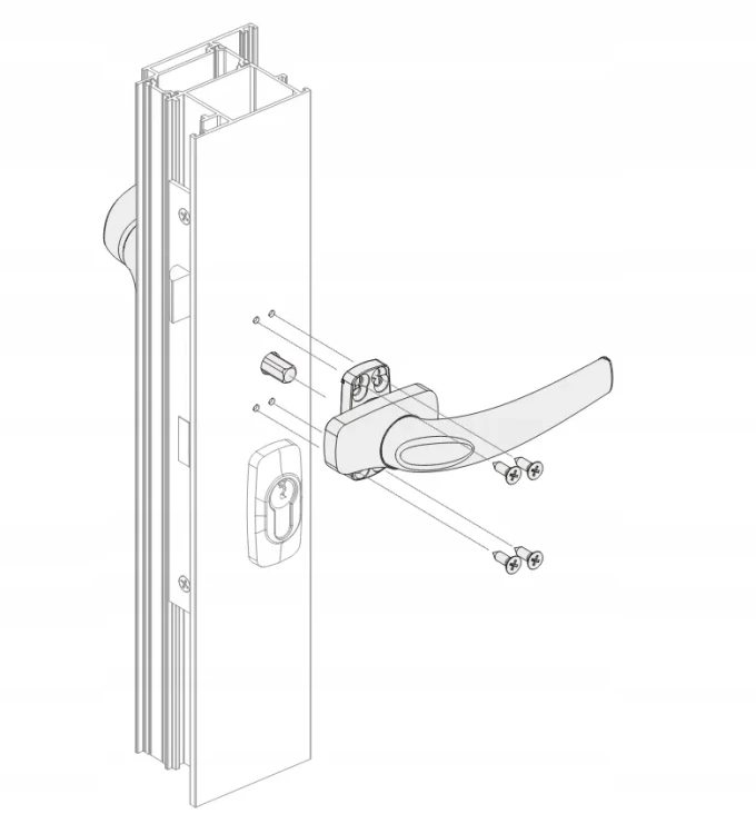 Klamka drzwiowa STAC Geminis biała
