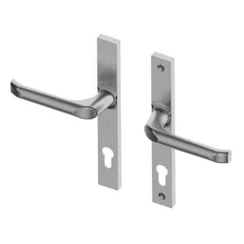 WALA klamko-klamka na długim szyldzie L=92 H1/S2 powłoka INOX