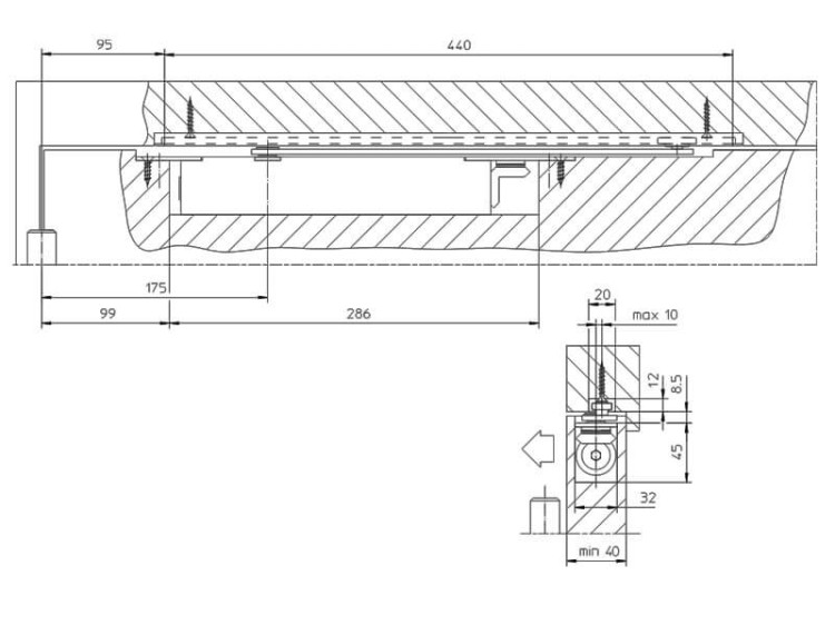 Samozamykacz GEZE BOXER 2-4 z szyną 20,7mm srebrny