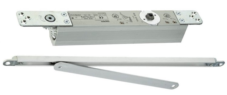 Samozamykacz GEZE BOXER 3-6 z szyną 12mm srebrny