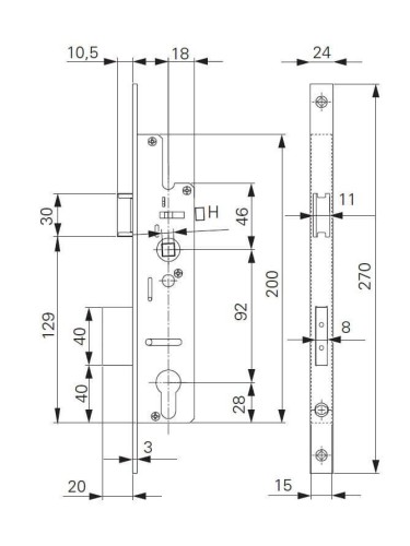 Zamek GBS 70 PZW 92/35/9 24x270 NIRO