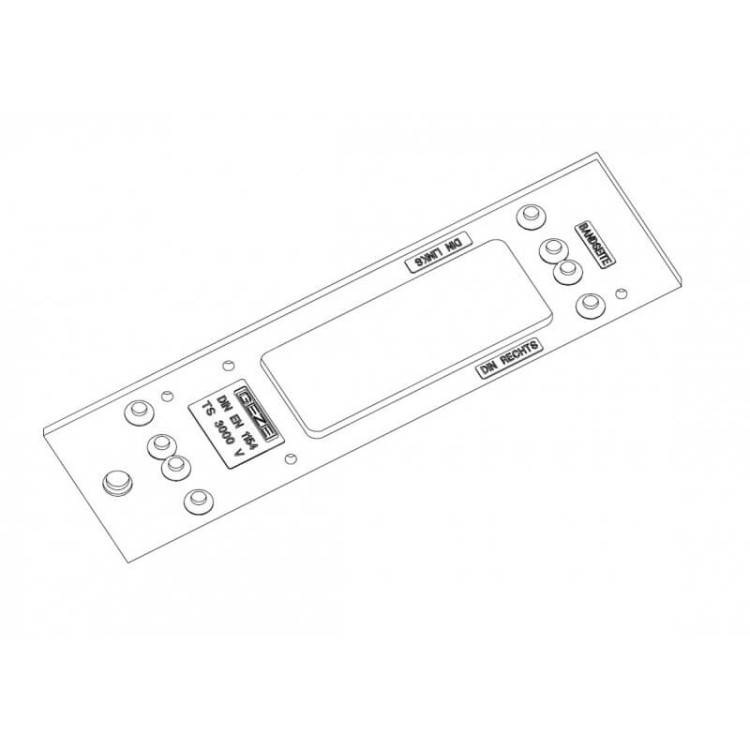 GEZE Płyta montażowa do TS 3000 czarna