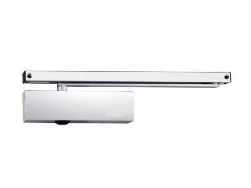 Samozamykacz GEZE TS Wood z szyną srebrny