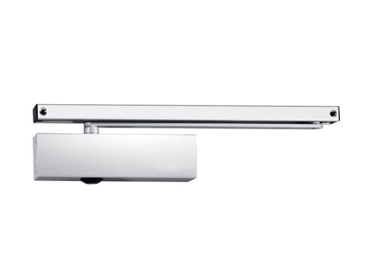 Samozamykacz GEZE TS Wood z szyną srebrny