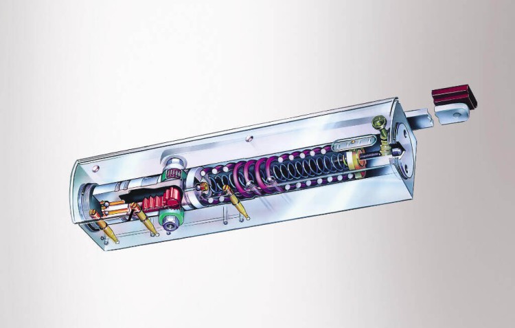 Samozamykacz GEZE TS 5000 V z szyną antracyt