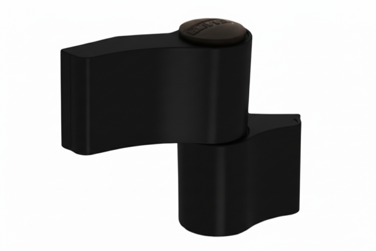 Zawias 2-skrzydełkowy WALA WX 67mm niesymetryczny czarny mat