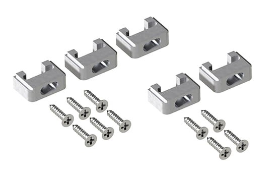 Rygiel drzwiowy nawierzchniowy WN2 czarny struktura, zestaw (2szt).