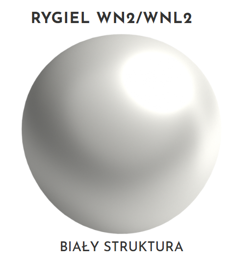Rygiel drzwiowy nawierzchniowy WN2 biały struktura, zestaw (2szt)