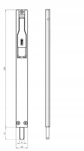 Rygiel drzwiowy FAPIM TitanTre 3722B srebrny