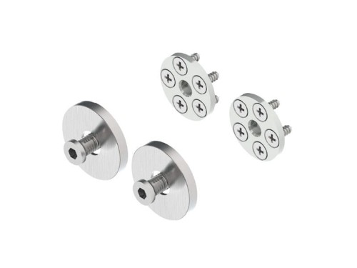 WALA: Mocowanie pochwytu P jednostronne za pomocą blaszki do profili ALU, stal nierdzewna