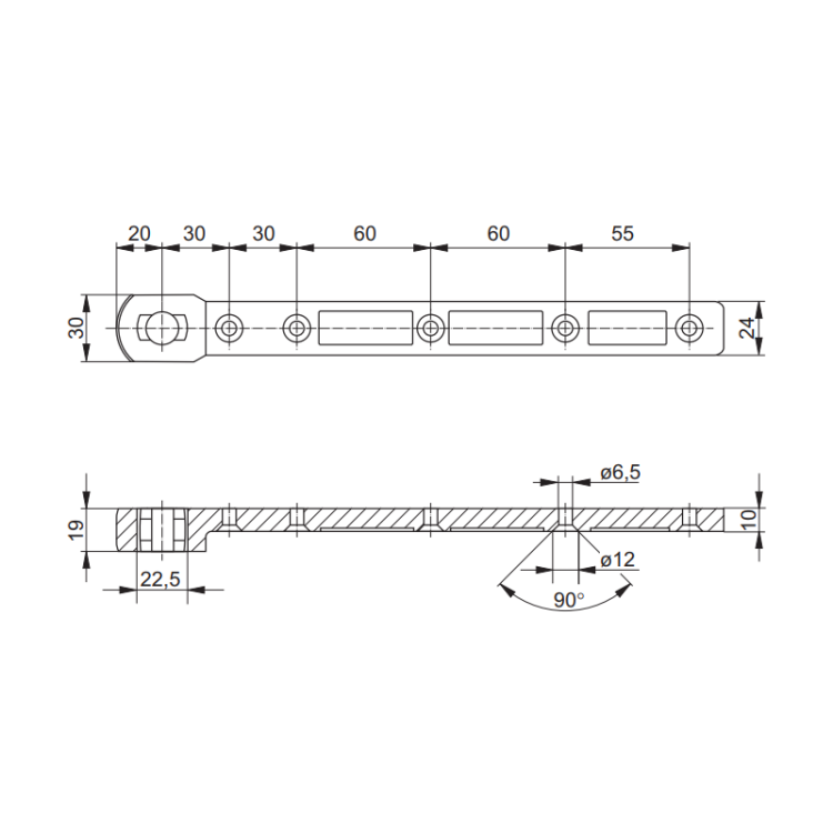 Samozamykacz podłogowy GEZE TS 500 N EN3 komplet