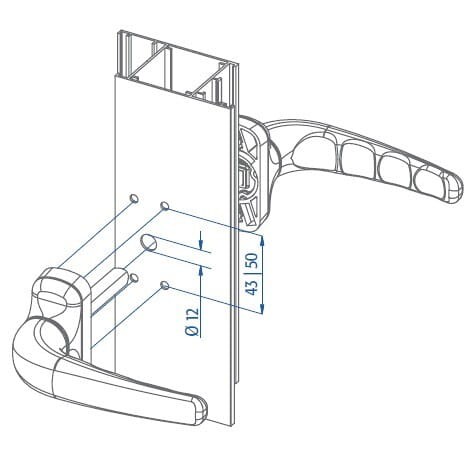 Klamka drzwiowa Master Comfort srebrny