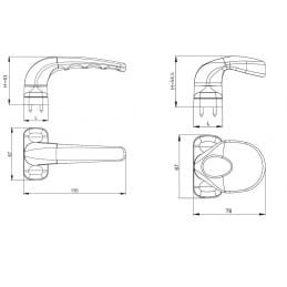 MASTER Gałko klamka czarna